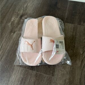 Puma Cool Cat 2.0 Sport Womens Slides in Cloud Pink and Rose Gold
